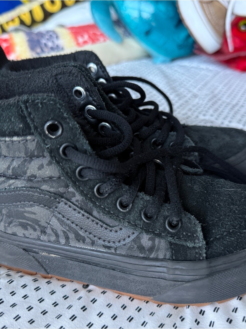 Vans Kids Black High-Top Skate Sneakers